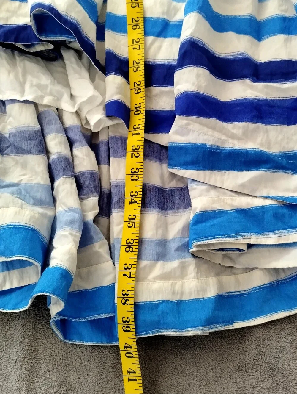 Anthropologie Maeve Striped A-Line Midi Hi Low Skirt Sz S